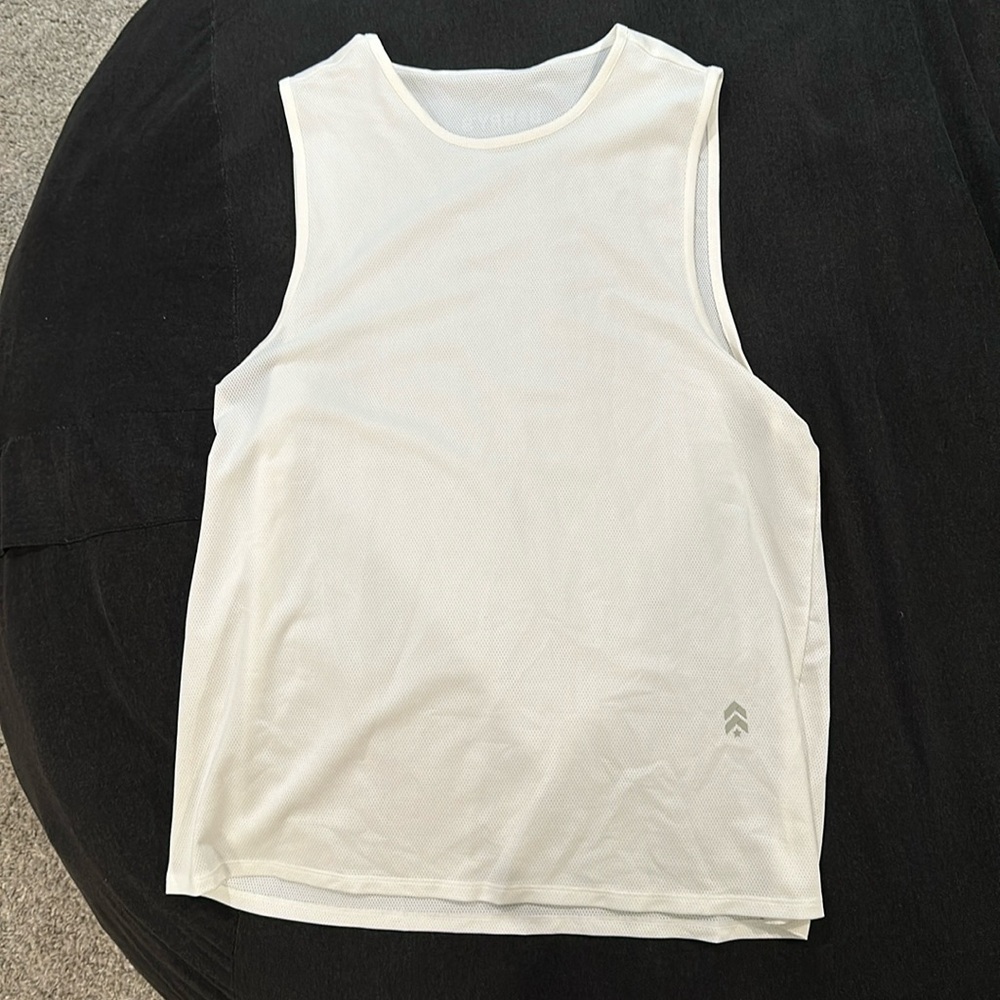 Men's White Athletic Tank Top